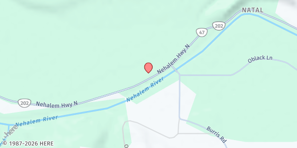 Map showing Natal Grange Food Pantry at 67542 Nehalem Hwy N, Vernonia, OR