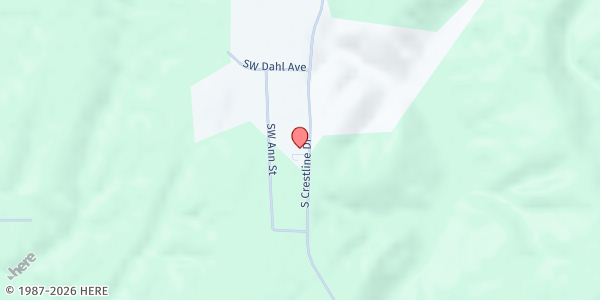 Map showing Waldport Food Share at 3710 Crestline, Waldport, OR