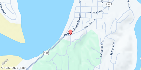 Map showing Waldport Food Share at , Waldport, OR