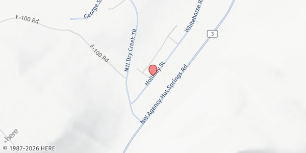 Map showing Warm Springs Food Pantry at 4217 Holliday Street, Warm Springs, OR