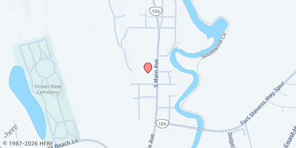 Map showing Warrenton Food Pantry at 1365 S Main St, Warrenton, OR