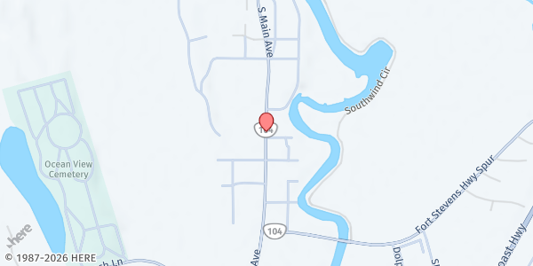 Map showing Warrenton Food Pantry at 1365 S Main St, Warrenton, OR
