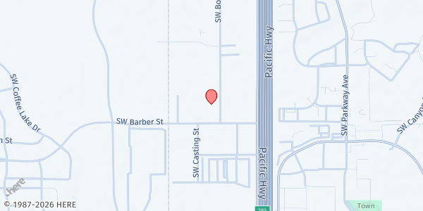 Map showing Wilsonville Community Sharing at 28925 SW Boberg Rd, Wilsonville, OR