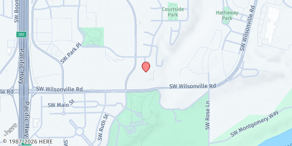 Map showing Wilsonville Community Sharing at 29796 SW Town Center Loop E, Wilsonville, OR