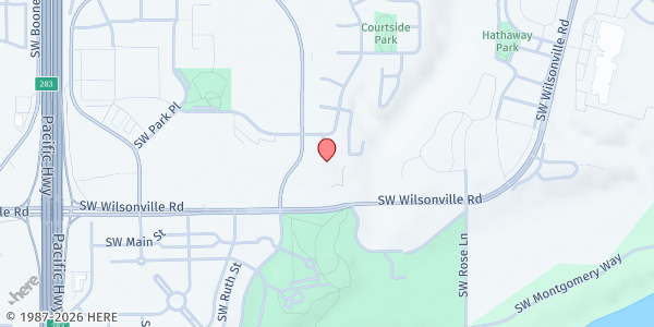 Map showing Wilsonville Community Sharing at 29796 Sw Town Center Loop E., Wilsonville, OR