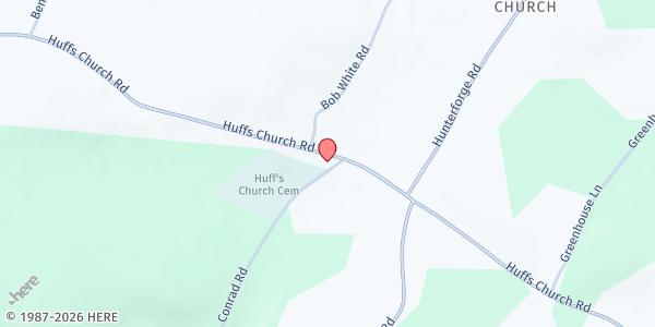 Map showing Huff's Church Mobile Market at 540 Conrad Rd, Alburtis, PA