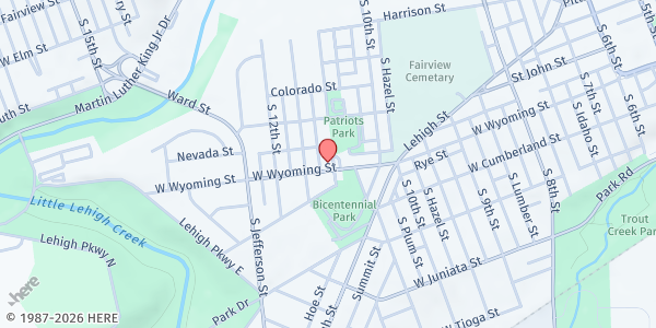 Map showing First Corintios 13 Iglesia - Food Distribution Center at 938 S 11th St, Allentown, PA