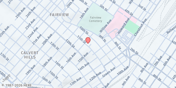 Map showing Father's House at 1520 11th St., Altoona, PA
