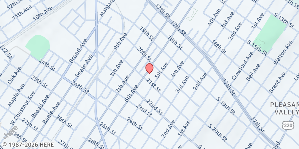 Map showing Sacred Heart Formation Center at 2009 6th Ave, Altoona, PA