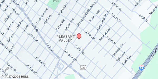 Map showing Svdp Assumption Chapel Pantry at 1523 Adams Ave, Altoona, PA