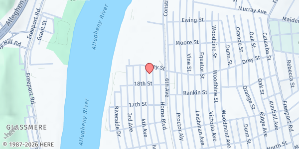 Map showing Sheep Arnold Inc/The Tomb at 1821 Fifth Ave., Arnold, PA