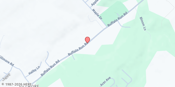 Map showing Fillmore Food Bank at 2262 Buffalo Run Rd., Bellefonte, PA