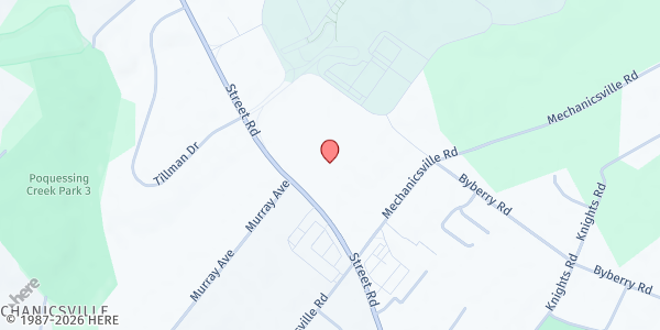 Map showing Fatima Catholic Outreach Center at 2913 Street Rd., Bensalem, PA