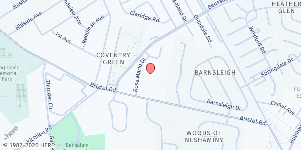 Map showing Mitzvah Tifereth Israel - Food Pantry at 2909 Bristol Rd., Bensalem, PA