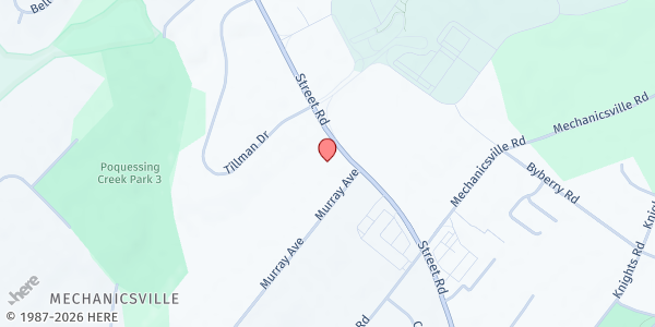 Map showing Philadelphia Christian Center at 2990 Street Road, Bensalem, PA