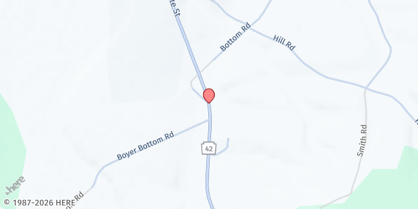 Map showing State Food Purchase Program - Columbia County - Benton at 42 COMMUNITY DRIVE, Benton, PA