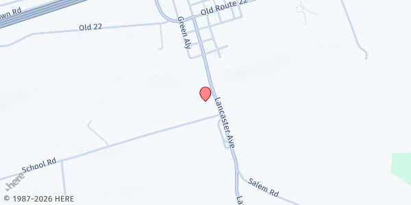 Map showing Bethel-Tulpehocken Food Pantry at Salem Lutheran Church, 8410 Lancaster Ave, Bethel, PA