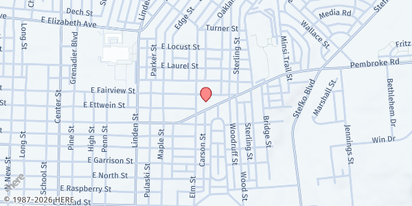 Map showing Salvation Army - Bethlehem at 521 Pembroke Rd, Bethlehem, PA