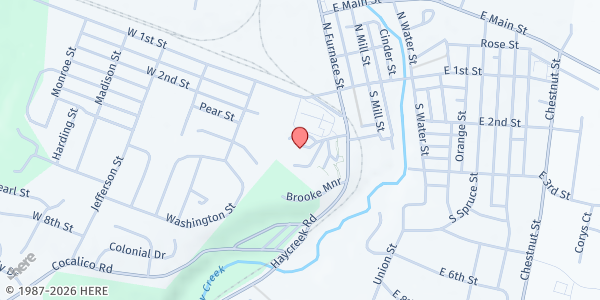 Map showing Hopewell Love at St. Mark's Lutheran Church, 5 Brooke Manor, Birdsboro, PA