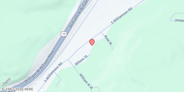 Map showing Blossburg - Post 572 at 323 SOUTH WILLIAMSON ROAD, Blossburg, PA