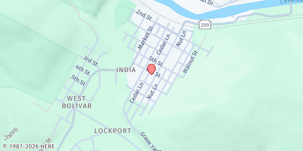 Map showing FAVOR Western PA at 736 Lincoln St, Bolivar, PA