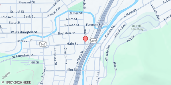 Map showing United Way-Bradford Area at , Bradford, PA