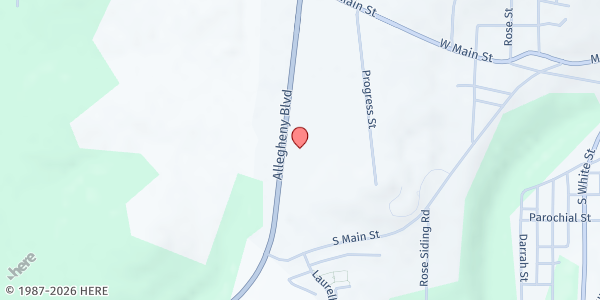 Map showing Brookville Food Pantry at 142 Allegheny Blvd, Brookville, PA