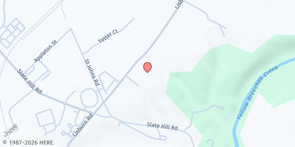 Map showing Breads And Threads Food Market at 2645 Lisburn Rd, Camp Hill, PA