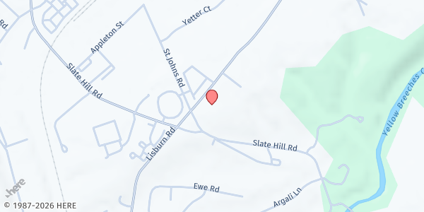 Map showing CLA Bread & Threads at 2745 Lisburn Rd, Camp Hill, PA