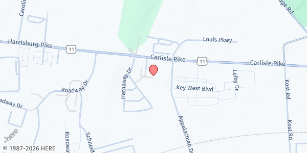 Map showing Carlisle Pike Self Storage at 7099 Carlisle Pike, Carlisle, PA