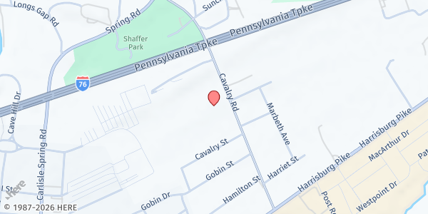 Map showing Carlisle Selflessservice at 502 Cavalry Rd, Carlisle, PA