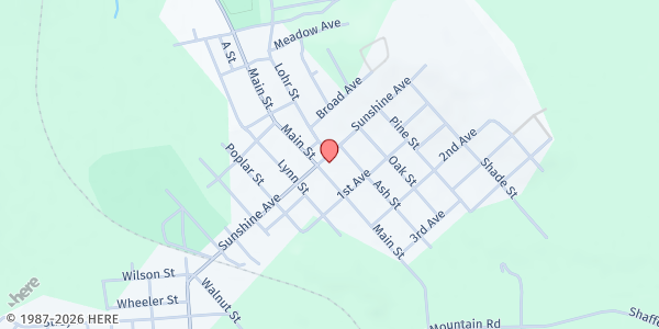 Map showing Central City Senior Food Pantry at 314 Central Ave., Central City, PA