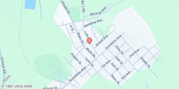 Map showing Shade/Central City Food Pantry at 785 Lohr St., Central City, PA