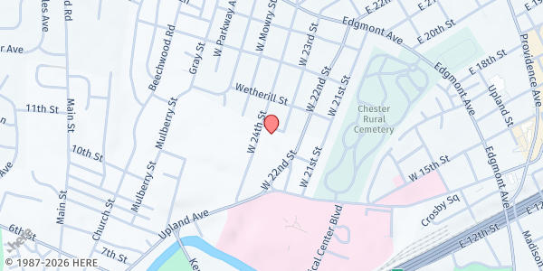 Map showing Episcopal Place Park Row at 421 W 24th St, Chester, PA