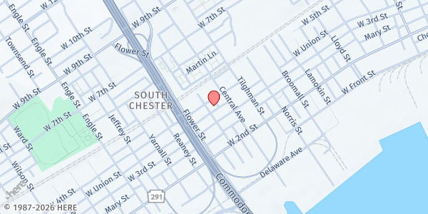 Map showing Saint Daniel's United Methodist Church at 315 Edwards Street, Chester, PA