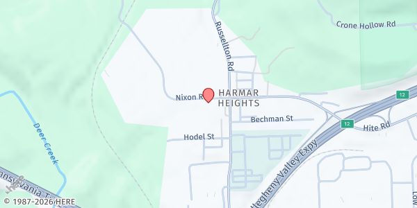 Map showing Feeding the Flock Food Cupboard at 490 Nixon Rd, Cheswick, PA