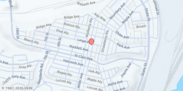 Map showing LifeSpan - Steel Valley at 530 Miller Ave., Clairton, PA