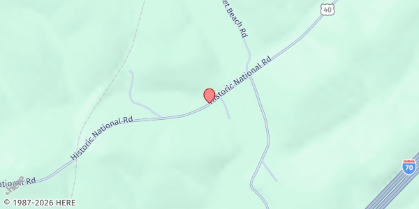 Map showing McGuffey Food Pantry at 4166 US-40, Claysville, PA
