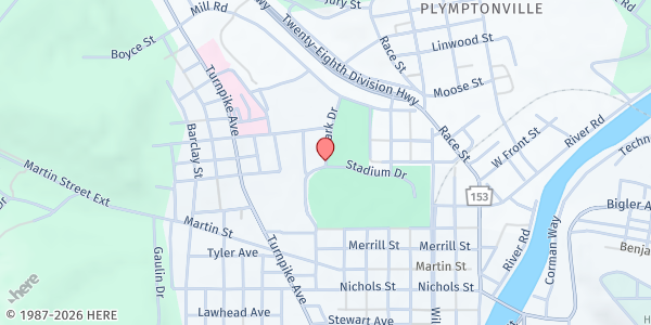 Map showing Clearfield Fair Grounds at Park Dr, Clearfield, PA