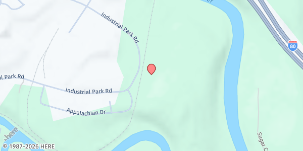 Map showing Clearfield VFW at 1145 Industrial Park Rd, Clearfield, PA