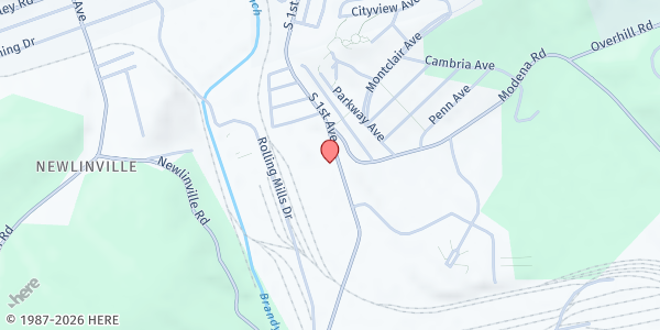 Map showing Coatesville Community Food Co-op - Food Pantry at 800 S. 1st Ave., Coatesville, PA