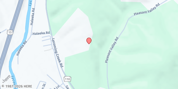 Map showing Christian Church Cogan Station at 5904 Lycoming Creek Rd, Cogan Station, PA