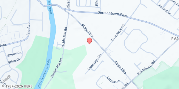 Map showing The Daily Bread Pantry at 3938 Ridge Pike, Collegeville, PA