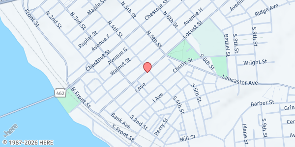 Map showing Columbia at 360 Locust St, Columbia, PA