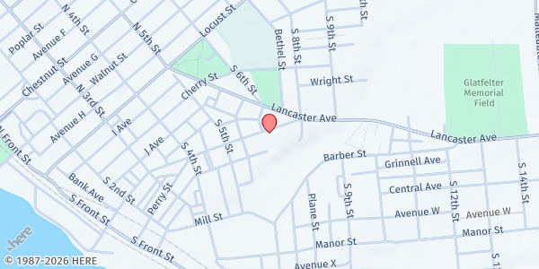 Map showing St. Peter's Apartments at 606 Union St, Columbia, PA