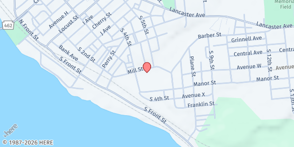 Map showing Trinity House Pop Up Pantry at 400 Mill St, Columbia, PA