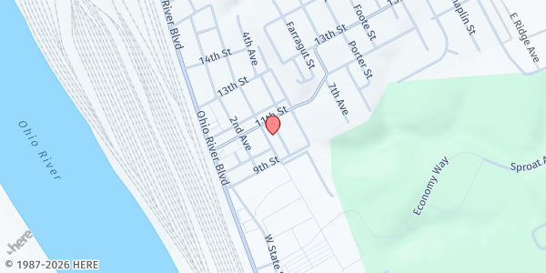 Map showing Church of the Redeemed - Project Hope at 1000 3rd Ave., Conway, PA