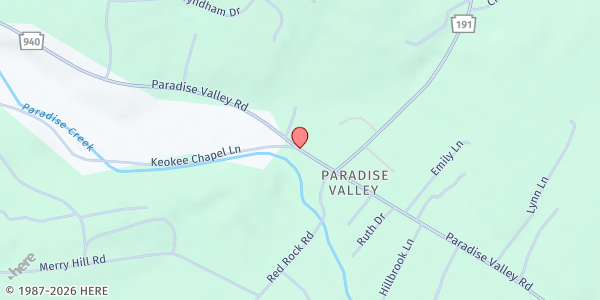 Map showing COMMUNITY FOOD PANTRY & Soup Kitchen at 6048 Paradise Valley Road, Cresco, PA