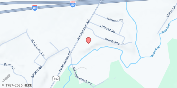 Map showing First Baptist Church at 12 Brookside Dr, Danville, PA