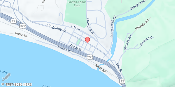 Map showing Zion Evangelical Lutheran Church at 405 Swatara St., Dauphin, PA